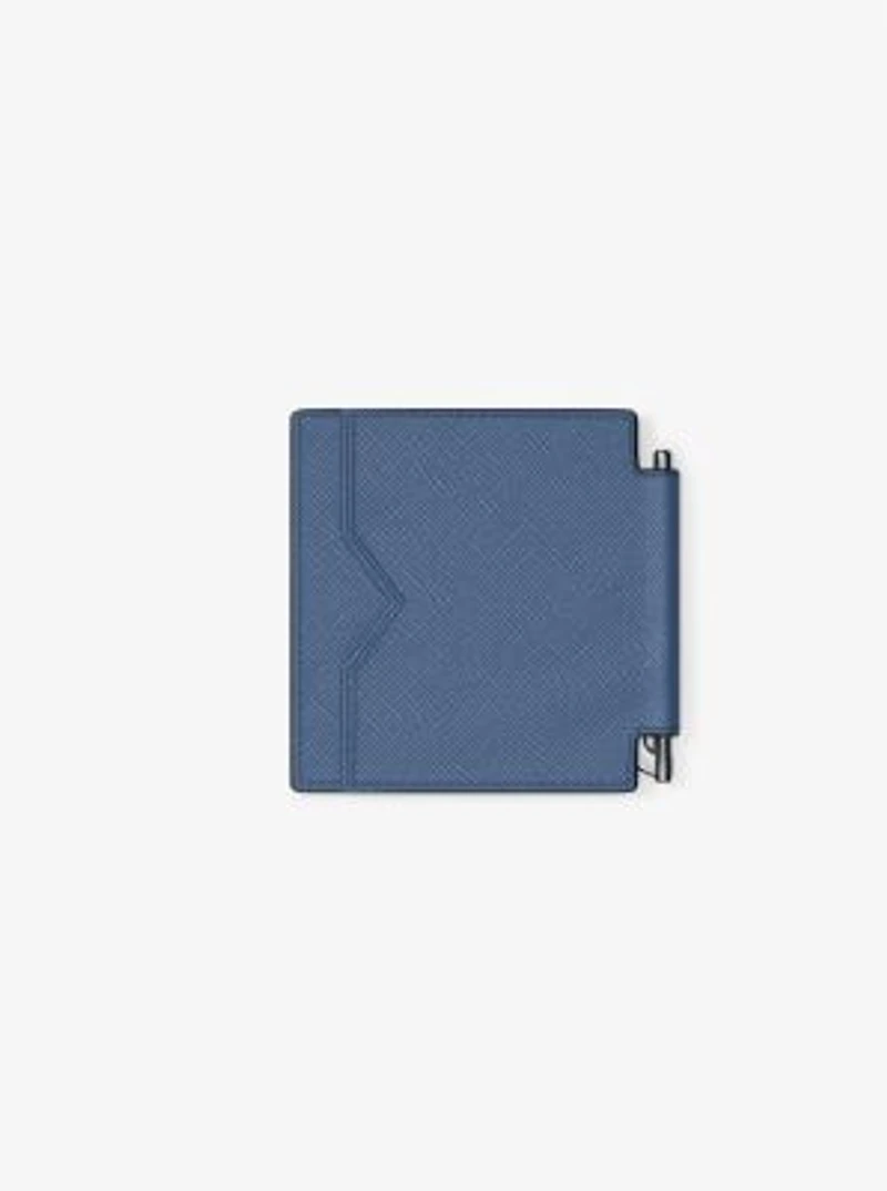 Edison Scratch-Resistant Leather Card Case with Money Clip