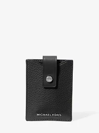 Hudson Pebbled Leather Snap Card Case