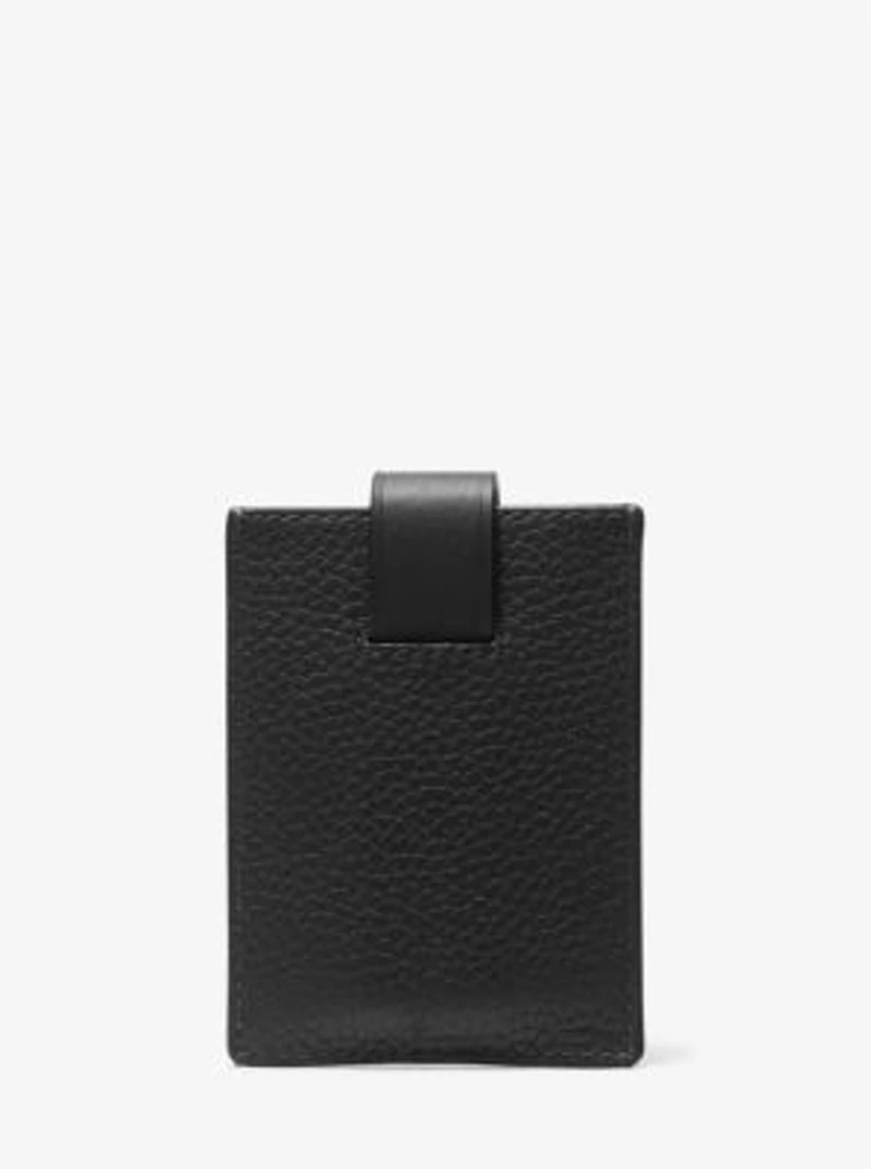 Hudson Pebbled Leather Snap Card Case
