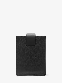 Hudson Pebbled Leather Snap Card Case