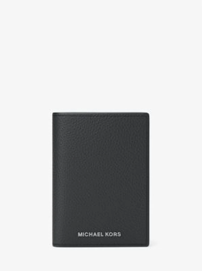 Hudson Pebbled Leather Folio Card Case