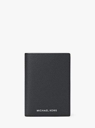 Hudson Pebbled Leather Folio Card Case