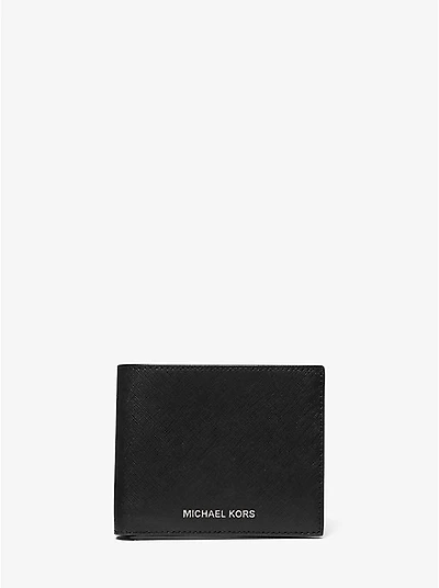 Varick Saffiano Leather Billfold Wallet With Passcase