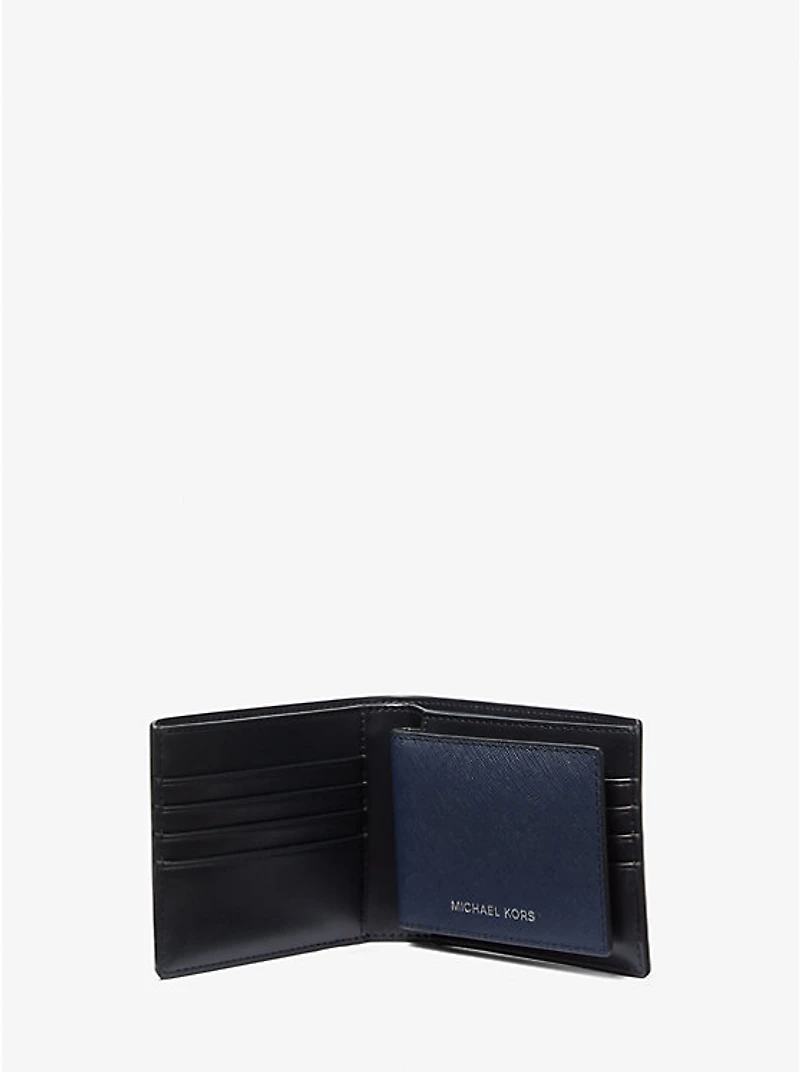Varick Saffiano Leather Billfold Wallet With Passcase