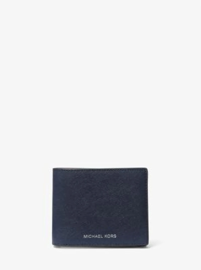 Varick Saffiano Leather Billfold Wallet With Passcase
