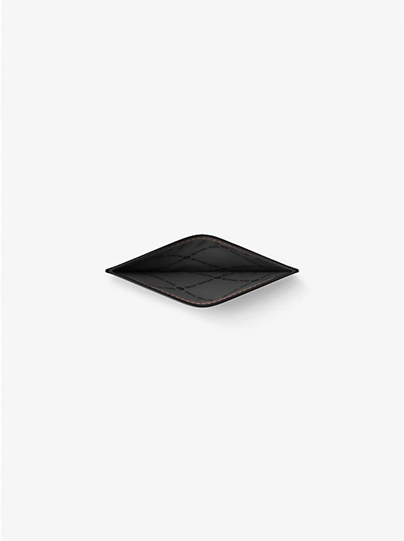 Edison Scratch-Resistant Crossgrain Leather Card Case