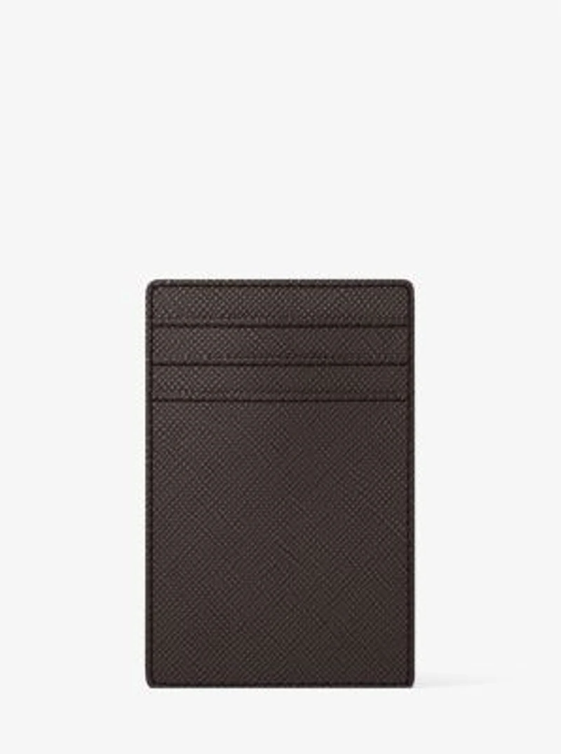 Edison Scratch-Resistant Crossgrain Leather Card Case