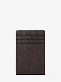 Edison Scratch-Resistant Crossgrain Leather Card Case