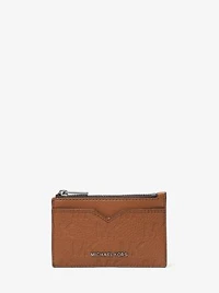 Hudson Logo Embossed Leather Card Case