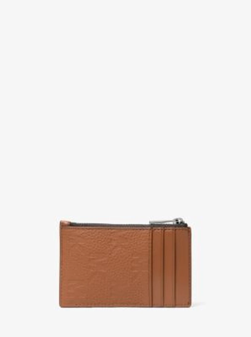 Hudson Logo Embossed Leather Card Case