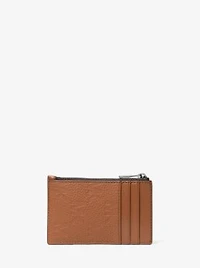 Hudson Logo Embossed Leather Card Case