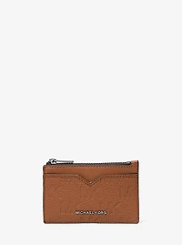 Hudson Logo Embossed Leather Card Case