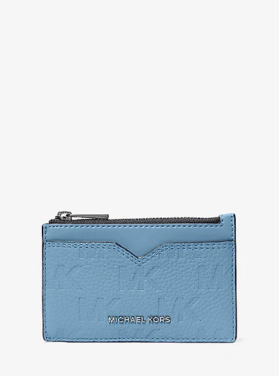 Hudson Logo Embossed Leather Card Case