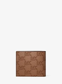 Hudson Logo Embossed Leather Billfold Wallet and Passcase