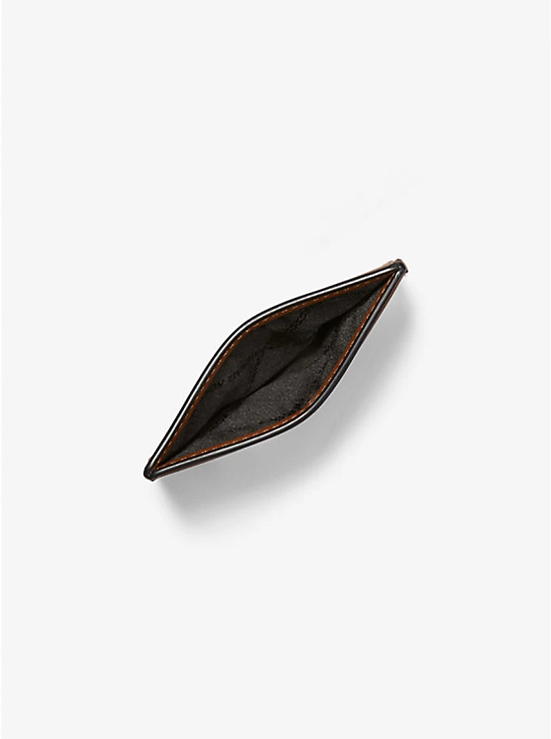 Hudson Embossed Pebbled Leather Tall Card Case