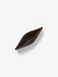 Hudson Embossed Pebbled Leather Tall Card Case