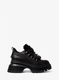 Shiloh Leather and Faux Fur Platform Boot