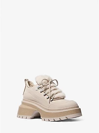 Shiloh Nubuck and Faux Fur Platform Boot