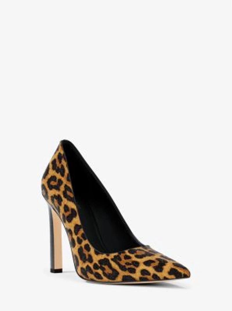 Amara Leopard Print Calf Hair Pump