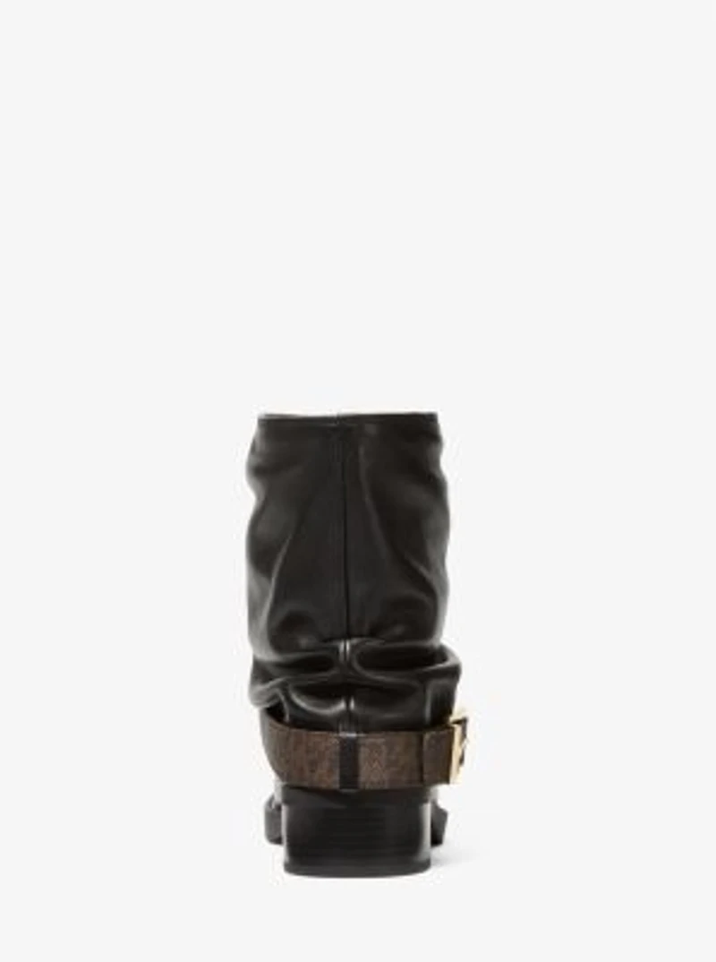 Colby Leather and Signature Logo Ankle Boot
