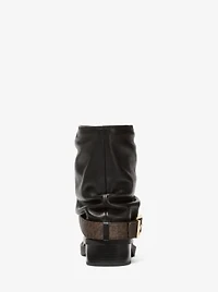 Colby Leather and Signature Logo Ankle Boot