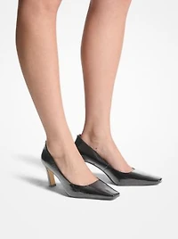Darrah Crackled Patent Leather Pump