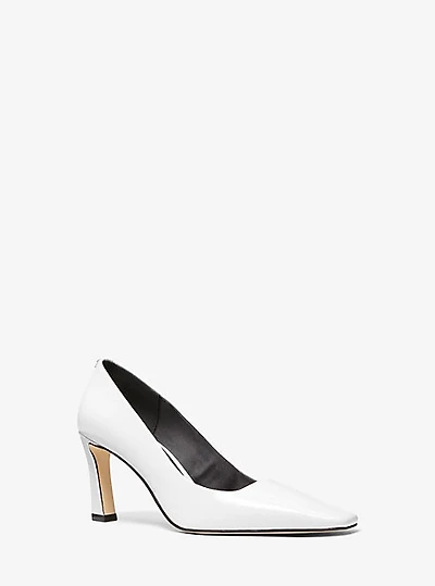 Darrah Crackled Patent Leather Pump