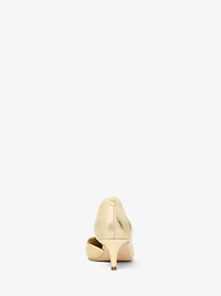 Elyse Crackled Metallic Leather Kitten Pump