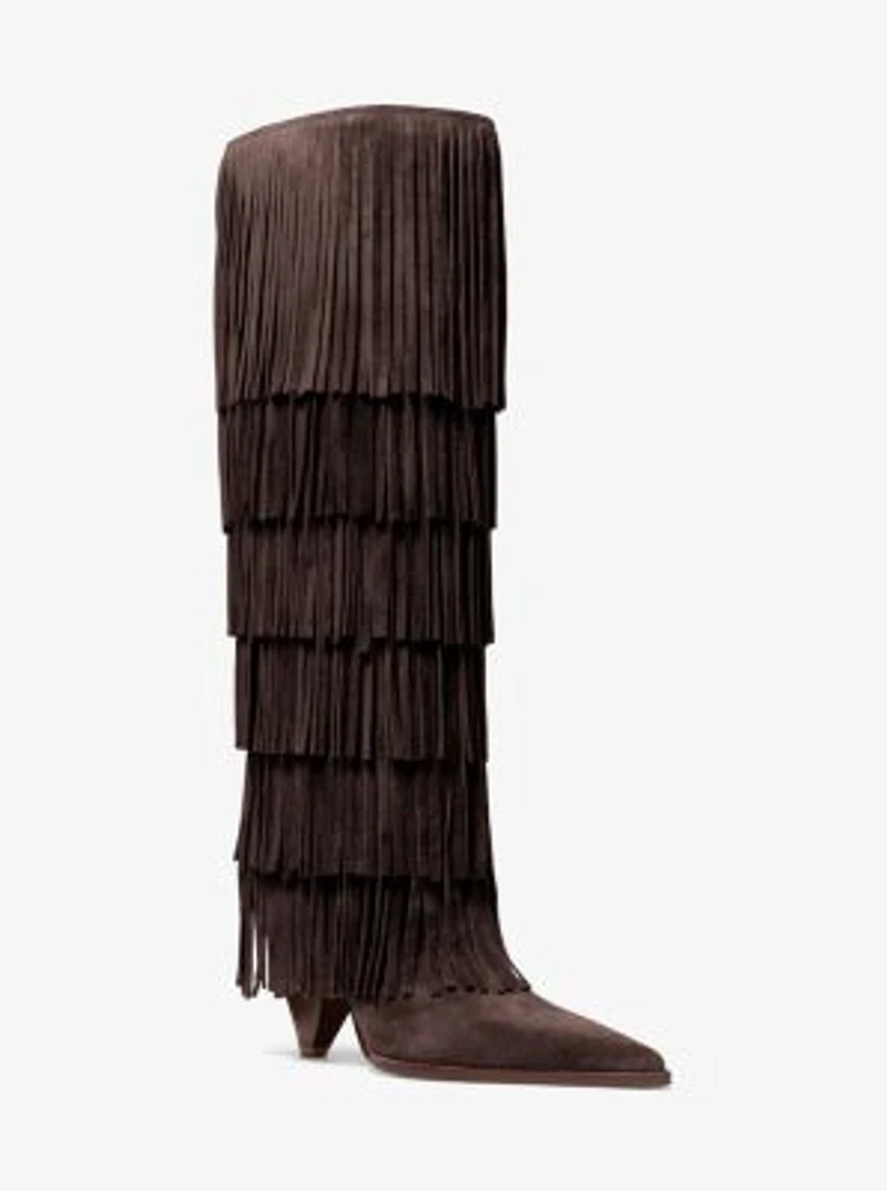 Jayla Fringed Suede Tall Boot