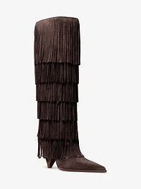 Jayla Fringed Suede Tall Boot