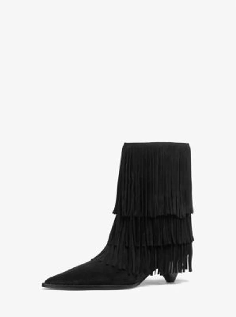 Jayla Suede Fringed Ankle Boot