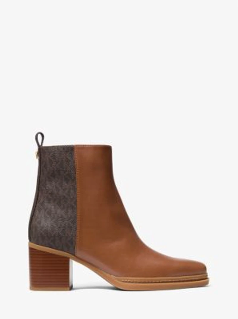 Lex Leather and Signature Logo Boot