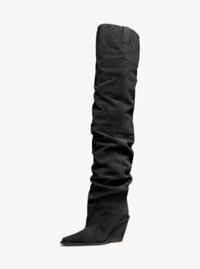 Noemie Suede Over-the-Knee Boot