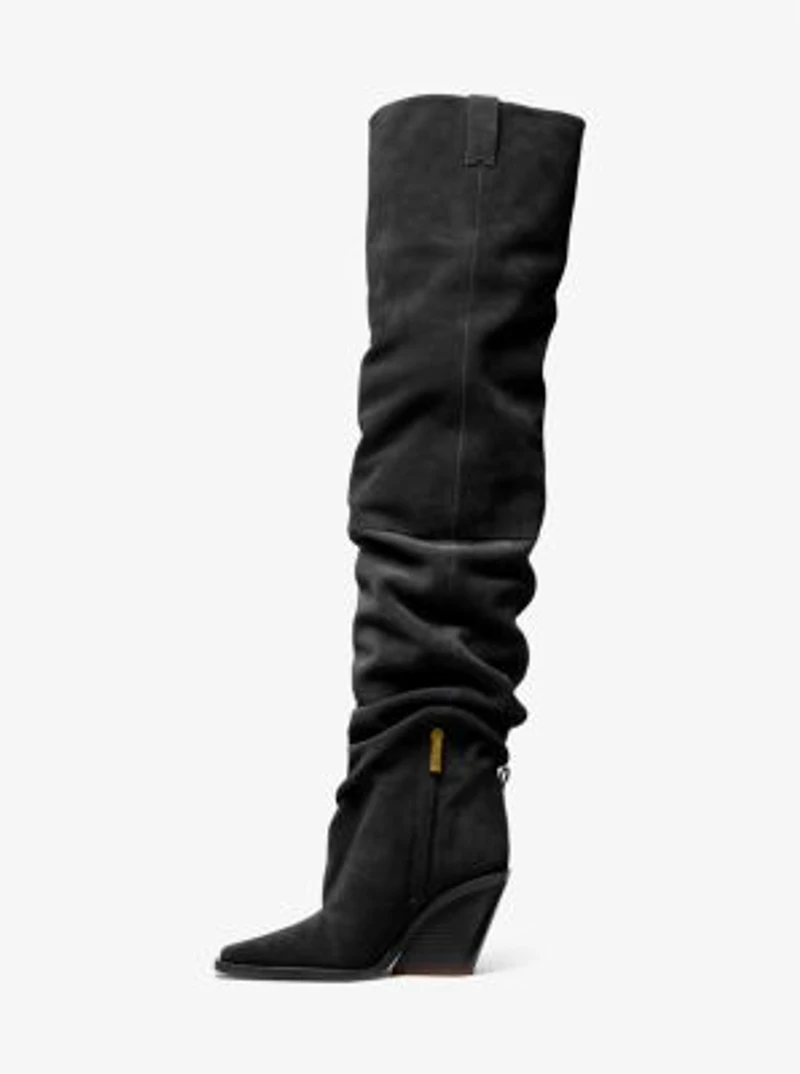 Noemie Suede Over-the-Knee Boot
