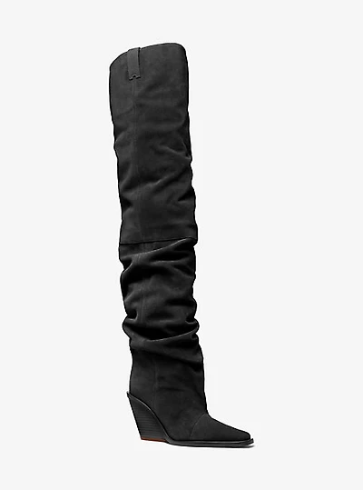 Noemie Suede Over-the-Knee Boot