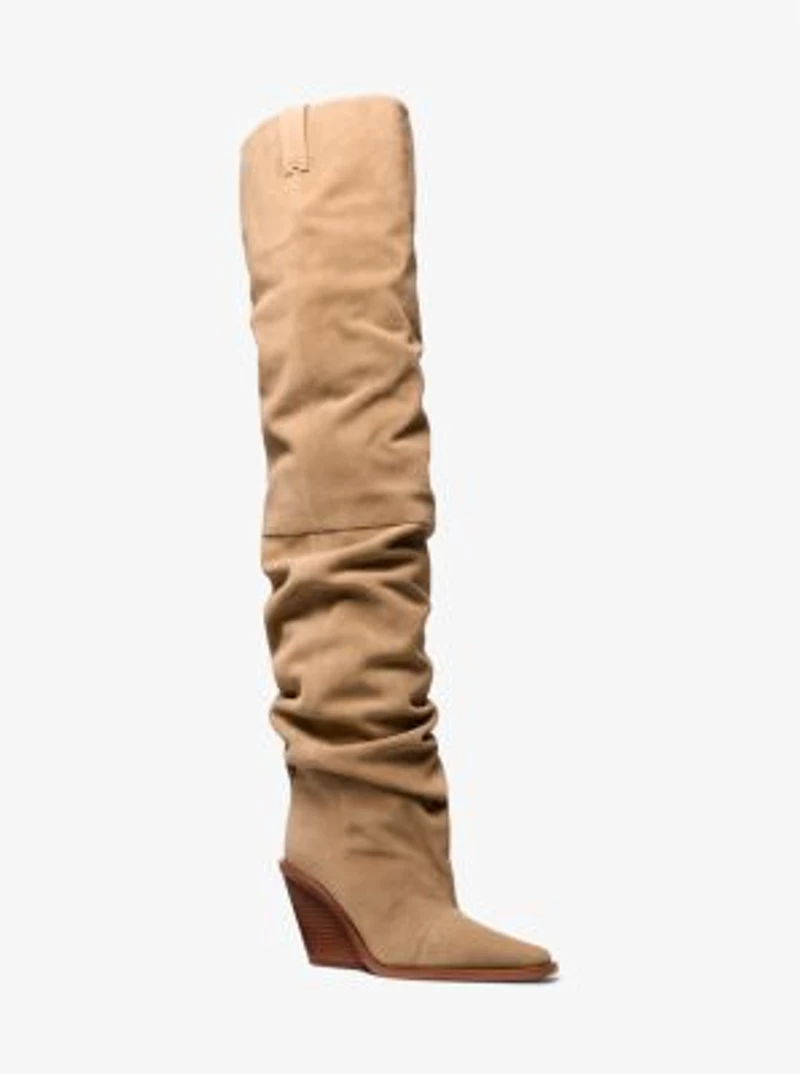Noemie Suede Over-the-Knee Boot