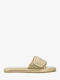 Suki Embellished Metallic Slide Sandal