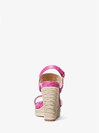 Farrah Leather Wedge Sandal