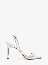 Kasia Crackled Metallic Leather Sandal