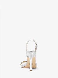 Kasia Crackled Metallic Leather Sandal