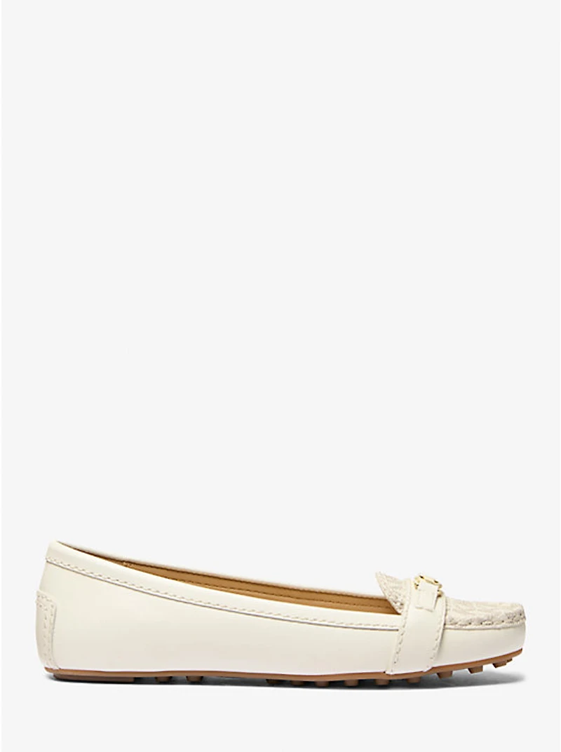 Mandy Leather and Signature Logo Moccasin