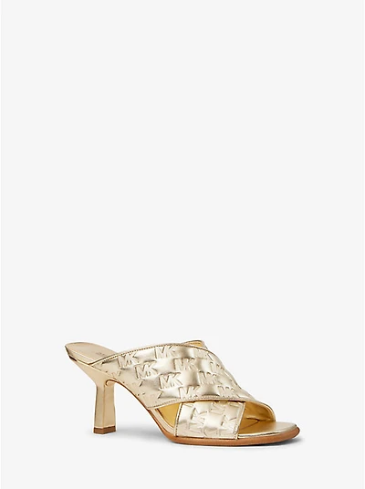 Gideon Logo Embossed Metallic Mule
