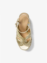 Alessia Metallic Platform Sandal