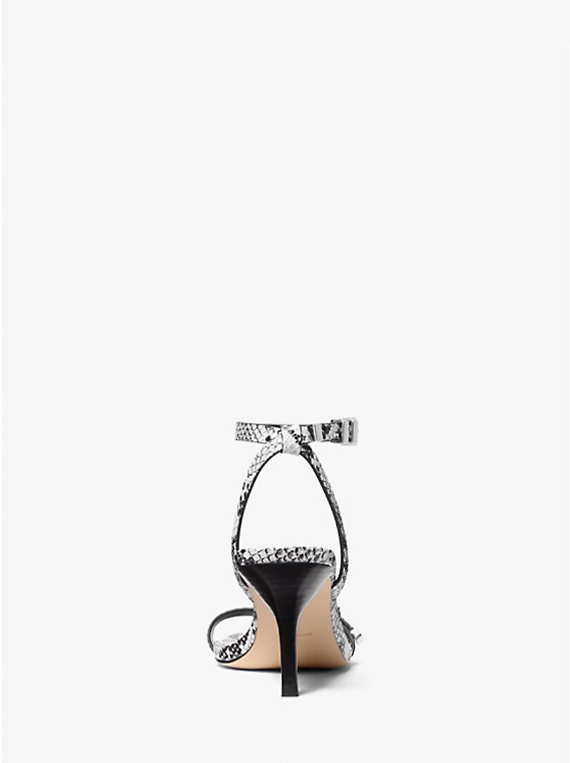 Darrington Snake Embossed Leather Sandal
