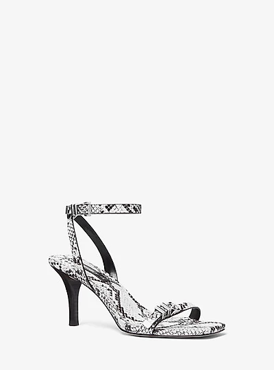 Darrington Snake Embossed Leather Sandal