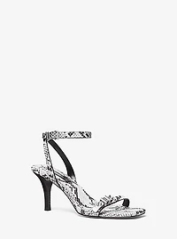 Darrington Snake Embossed Leather Sandal