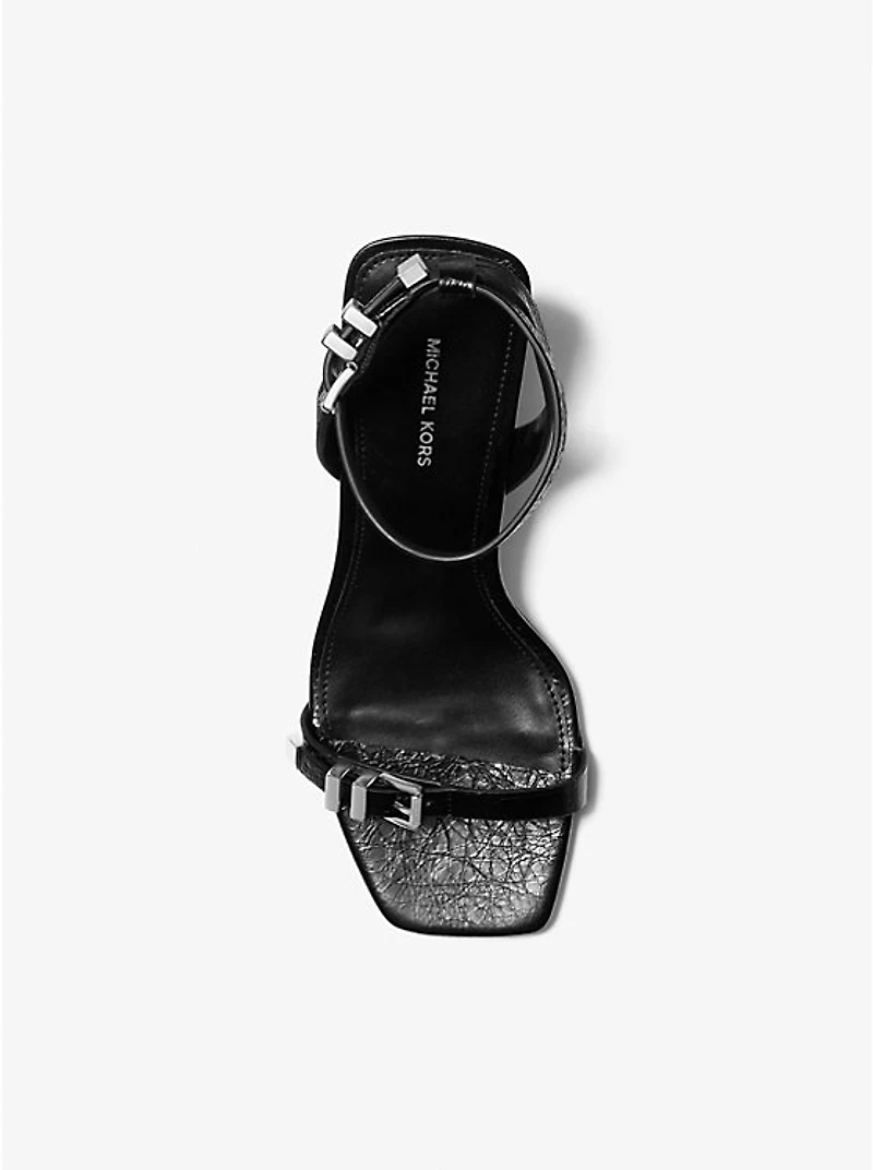 Darrington Crackled Leather Sandal