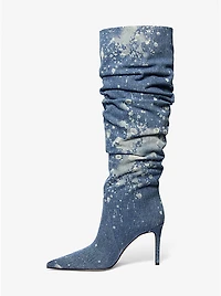 Dawn Splattered Denim Boot