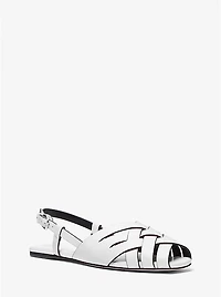 Irene Woven Leather Slingback Sandal