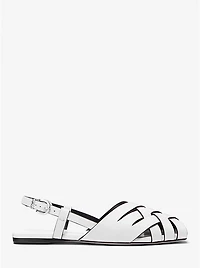 Irene Woven Leather Slingback Sandal